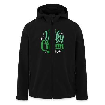 Lucky Charm - St. Patrick's Day - Ireland - Men’s Recycled Softshell Jacket by Stanley/Stella - black - Front - AI Model Male 185 light (185cm)