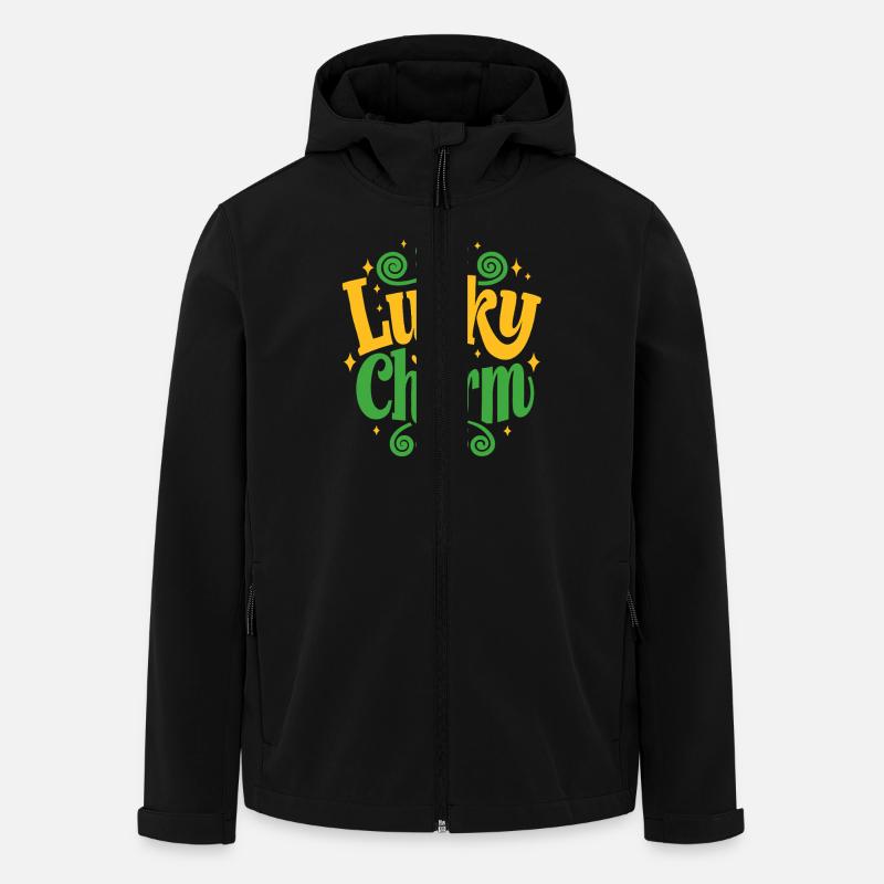 Porte-bonheur - Saint-Patrick - Irlande - Veste softshell homme en polyester recyclé Stanley/Stella - noir