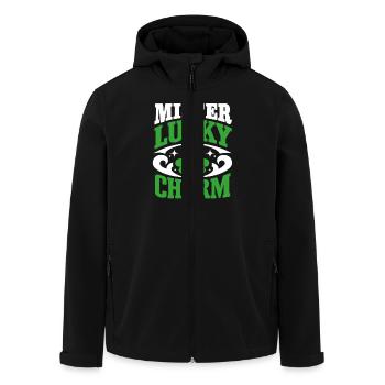 Mister Lucky Charm - St. Patrick's Day - Irland - Recycelte Männer Softshell-Jacke von Stanley/Stella - Schwarz - Vorne - AI Model Male 185 light (185cm)