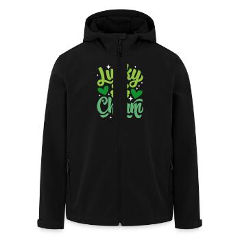 Porte-bonheur - Saint-Patrick - Irlande - Veste softshell homme en polyester recyclé Stanley/Stella - noir - Devant - AI Model Male 185 light (185cm)
