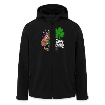 Lucky Charms - Leprechaun - St. Patrick's Day - Men’s Recycled Softshell Jacket by Stanley/Stella - black - Front - AI Model Male 185 light (185cm)