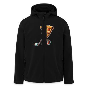 Golf Pizza - Recycelte Männer Softshell-Jacke von Stanley/Stella - Schwarz - Vorne - AI Model Male 185 light (185cm)