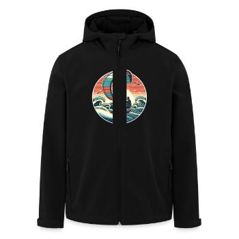 Kitesurfen Kitesurfer Kiteboard - Recycelte Männer Softshell-Jacke von Stanley/Stella - Schwarz - Vorne - AI Model Male 185 light (185cm)