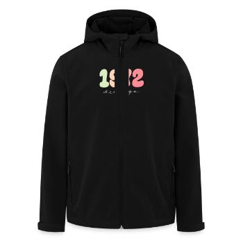 Date de naissance Année de naissance 1972 - Veste softshell homme en polyester recyclé Stanley/Stella - noir - Devant - AI Model Male 185 light (185cm)