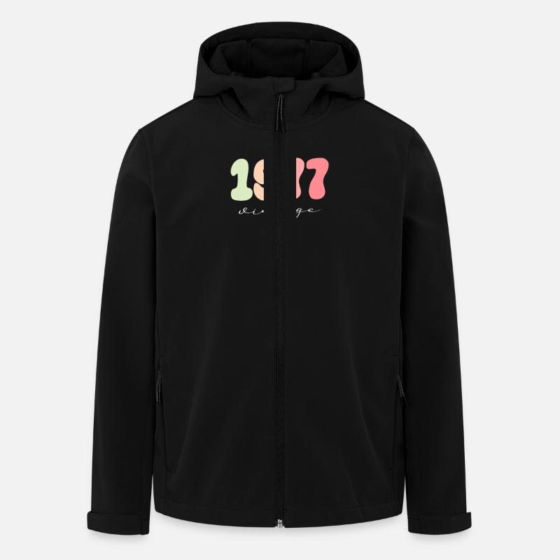 Date de naissance 1977 - Veste softshell homme en polyester recyclé Stanley/Stella - noir