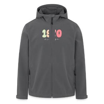 Birthday Year of birth 1970 - Men’s Recycled Softshell Jacket by Stanley/Stella - anthracite - Front - AI Model Male 185 light (185cm)