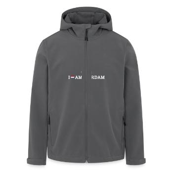 Empire Building Netherland I Love Amsterdam Flagge - Recycelte Männer Softshell-Jacke von Stanley/Stella - Anthrazit - Vorne - AI Model Male 185 light (185cm)