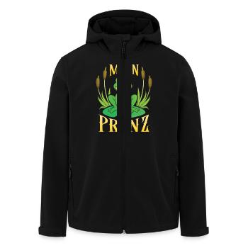 Karneval Party Männer MEIN PRINZ Lustiges Frosch - Recycelte Männer Softshell-Jacke von Stanley/Stella - Schwarz - Vorne - AI Model Male 185 light (185cm)
