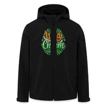Lucky Charm - St. Patrick's Day - Ireland - Men’s Recycled Softshell Jacket by Stanley/Stella - black - Front - AI Model Male 185 light (185cm)