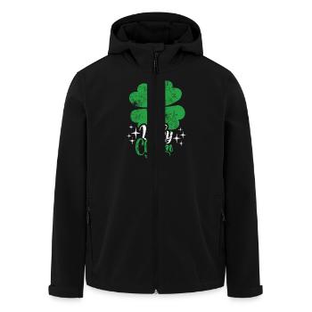 Porte-bonheur - Saint-Patrick - Irlande - Veste softshell homme en polyester recyclé Stanley/Stella - noir - Devant - AI Model Male 185 light (185cm)