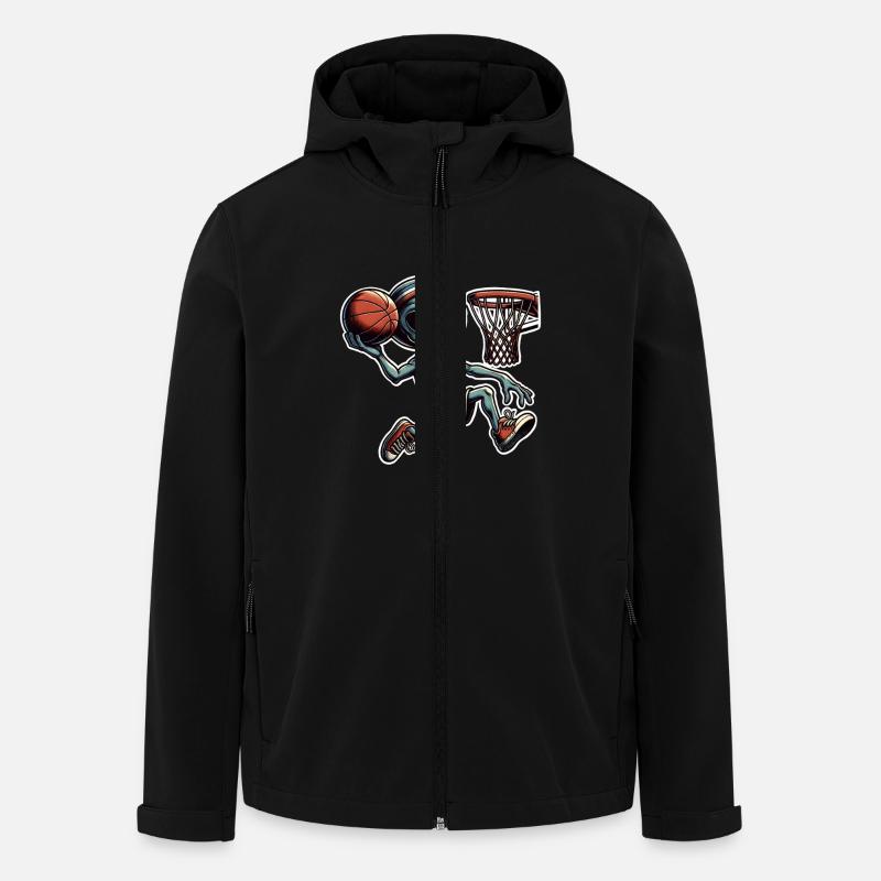 Alien Basketball Dunking - Veste softshell homme en polyester recyclé Stanley/Stella - noir