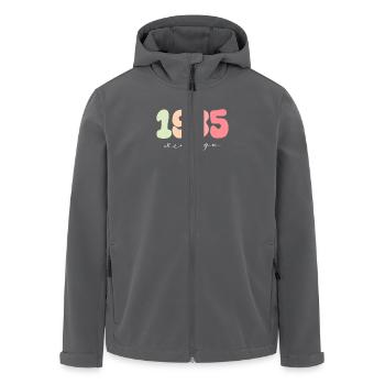 Birthday Year of birth 1985 - Men’s Recycled Softshell Jacket by Stanley/Stella - anthracite - Front - AI Model Male 185 light (185cm)