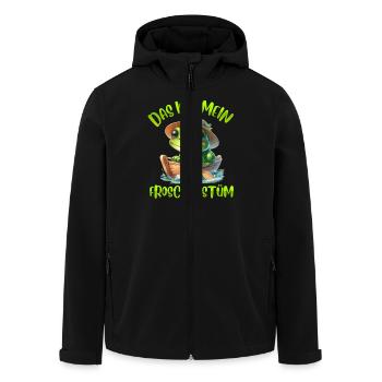 Karneval DAS IST MEIN FROSCH KOSTÜM Lustiges - Recycelte Männer Softshell-Jacke von Stanley/Stella - Schwarz - Vorne - AI Model Male 185 light (185cm)