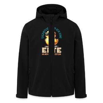 Karneval Kostüm EIGENTLICH BIN ICH EINE ENTE - Recycelte Männer Softshell-Jacke von Stanley/Stella - Schwarz - Vorne - AI Model Male 185 light (185cm)