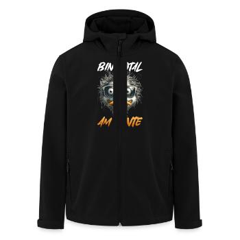 Karneval Ente BIN TOTAL AM ENTE Lustiges - Recycelte Männer Softshell-Jacke von Stanley/Stella - Schwarz - Vorne - AI Model Male 185 light (185cm)