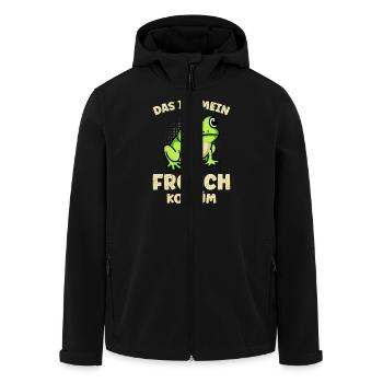 Karneval Kostüm Frosch DAS IST MEIN FROSCH KOSTÜM - Recycelte Männer Softshell-Jacke von Stanley/Stella - Schwarz - Vorne - AI Model Male 185 light (185cm)