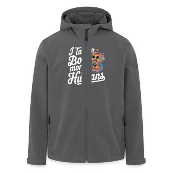 Ich spreche mehr mit Bots als mit Menschen - Recycelte Männer Softshell-Jacke von Stanley/Stella - Anthrazit - Vorne - AI Model Male 185 light (185cm)