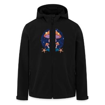 All Mushrooms Are Edible Some Only Once - Recycelte Männer Softshell-Jacke von Stanley/Stella - Schwarz - Vorne - AI Model Male 185 light (185cm)