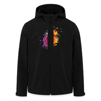 Basketball Basketball Trikot Retro Ball Bunt Dunk - Recycelte Männer Softshell-Jacke von Stanley/Stella - Schwarz - Vorne - AI Model Male 185 light (185cm)