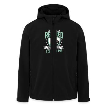 Officially Retired You Know Where To Find Me Golf - Men’s Recycled Softshell Jacket by Stanley/Stella - black - Front - AI Model Male 185 light (185cm)