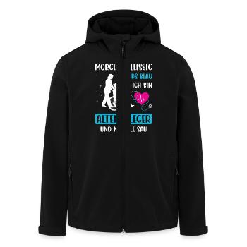 Altenpfleger Geschenk Altenpflege Pflegefachkraft - Recycelte Männer Softshell-Jacke von Stanley/Stella - Schwarz - Vorne - AI Model Male 185 light (185cm)