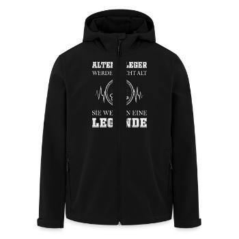 Altenpflege Pfleger Pflegepersonal Pflegekraft - Recycelte Männer Softshell-Jacke von Stanley/Stella - Schwarz - Vorne - AI Model Male 185 light (185cm)