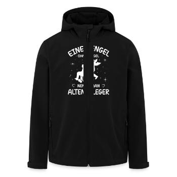 Altenpfleger Geschenk Altenpflege Pflegefachkraft - Recycelte Männer Softshell-Jacke von Stanley/Stella - Schwarz - Vorne - AI Model Male 185 light (185cm)