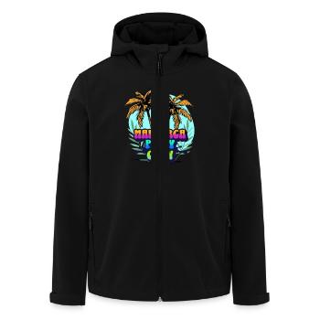Mallorca Party Crew - Recycelte Männer Softshell-Jacke von Stanley/Stella - Schwarz - Vorne - AI Model Male 185 light (185cm)
