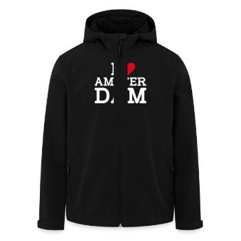I Love Amsterdam Cool Heart Flag Lover Netherland - Men’s Recycled Softshell Jacket by Stanley/Stella - black - Front - AI Model Male 185 light (185cm)