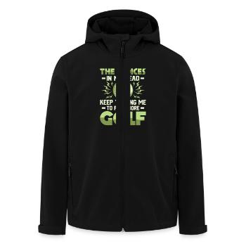 The Voices In My Head Keep Telling Me Golf Golfer - Men’s Recycled Softshell Jacket by Stanley/Stella - black - Front - AI Model Male 185 light (185cm)