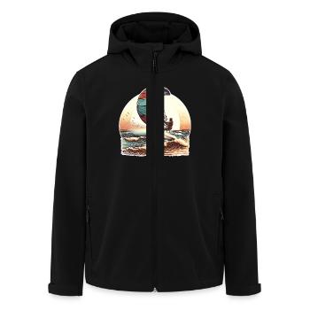 Kitesurf Kitesurfer Kiteboard - Recycelte Männer Softshell-Jacke von Stanley/Stella - Schwarz - Vorne - AI Model Male 185 light (185cm)