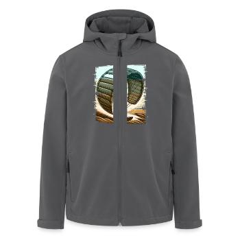 Kitesurf Kitesurfer Kiteboard - Recycelte Männer Softshell-Jacke von Stanley/Stella - Anthrazit - Vorne - AI Model Male 185 light (185cm)