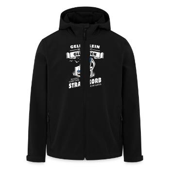Geld allein macht nicht glücklich - Strandkorb - Recycelte Männer Softshell-Jacke von Stanley/Stella - Schwarz - Vorne - AI Model Male 185 light (185cm)