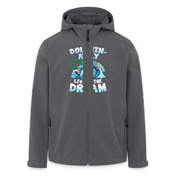 Dolphin-ately Living The Dream - Recycelte Männer Softshell-Jacke von Stanley/Stella - Anthrazit - Vorne - AI Model Male 185 light (185cm)