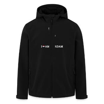 I Love Amsterdam Statue Of Liberty Netherland Flag - Men’s Recycled Softshell Jacket by Stanley/Stella - black - Front - AI Model Male 185 light (185cm)