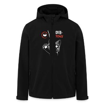 Bouchées de moustaches – Sushi pour les amoureux des chats - Veste softshell homme en polyester recyclé Stanley/Stella - noir - Devant - AI Model Male 185 light (185cm)