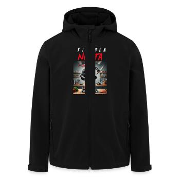 Kitchen Ninja – Chaud avec couteau et humour - Veste softshell homme en polyester recyclé Stanley/Stella - noir - Devant - AI Model Male 185 light (185cm)