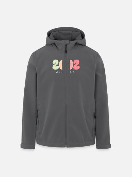 Anniversaire Année de naissance 2002 - Veste softshell homme en polyester recyclé Stanley/Stella - noir