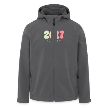 Date de naissance Année de naissance 2017 - Veste softshell homme en polyester recyclé Stanley/Stella - charbon - Devant - AI Model Male 185 light (185cm)