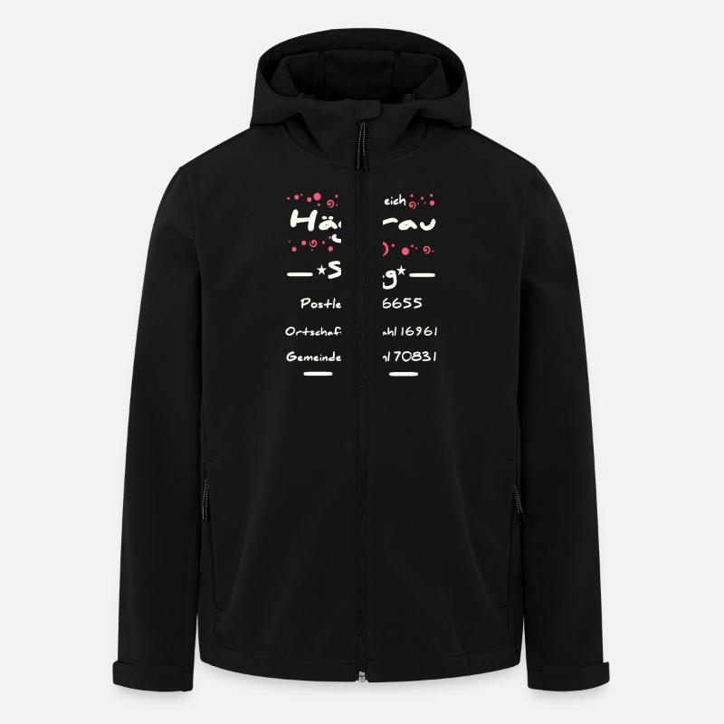Hägerau Text and Info - Men’s Recycled Softshell Jacket by Stanley/Stella - black