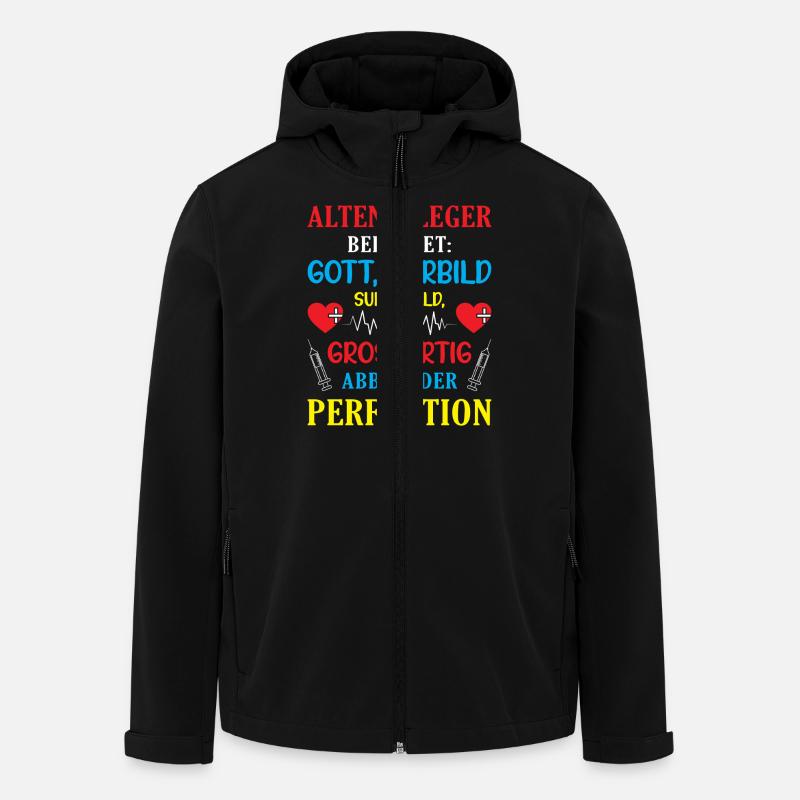 Altenpfleger Geschenk Altenpflege Pflegefachkraft - Recycelte Männer Softshell-Jacke von Stanley/Stella - Schwarz