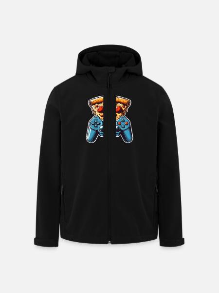 Pizza Gaming Gamer - Men’s Recycled Softshell Jacket by Stanley/Stella - black