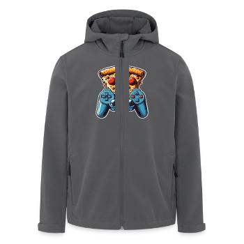 Pizza Gaming Gamer - Veste softshell homme en polyester recyclé Stanley/Stella - charbon - Devant - AI Model Male 185 light (185cm)