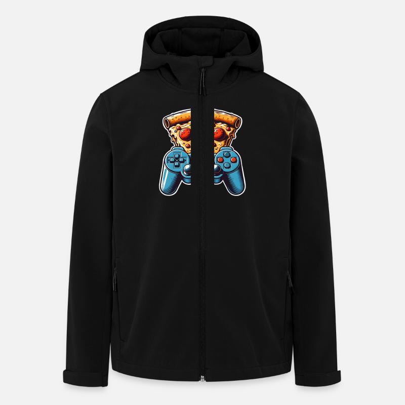 Pizza Gaming Gamer - Men’s Recycled Softshell Jacket by Stanley/Stella - black