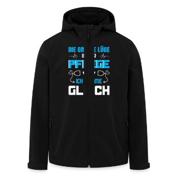 Altenpfleger Geschenk Altenpflege Pflegefachkraft - Recycelte Männer Softshell-Jacke von Stanley/Stella - Schwarz - Vorne - AI Model Male 185 light (185cm)