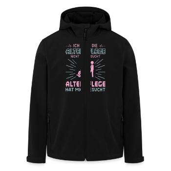 Altenpfleger Geschenk Altenpflege Pflegefachkraft - Recycelte Männer Softshell-Jacke von Stanley/Stella - Schwarz - Vorne - AI Model Male 185 light (185cm)