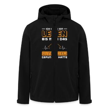 Altenpfleger Geschenk Altenpflege Pflegefachkraft - Recycelte Männer Softshell-Jacke von Stanley/Stella - Schwarz - Vorne - AI Model Male 185 light (185cm)