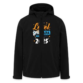 Level Complete Papa 2025 Loading Gamer Papa - Recycelte Männer Softshell-Jacke von Stanley/Stella - Schwarz - Vorne - AI Model Male 185 light (185cm)