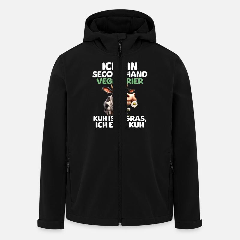 Végétarien d’occasion - Veste softshell homme en polyester recyclé Stanley/Stella - noir