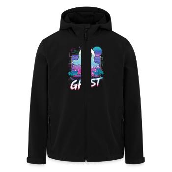 Ghost Geist für einen Geist und Gespenster Fan - Recycelte Männer Softshell-Jacke von Stanley/Stella - Schwarz - Vorne - AI Model Male 185 light (185cm)